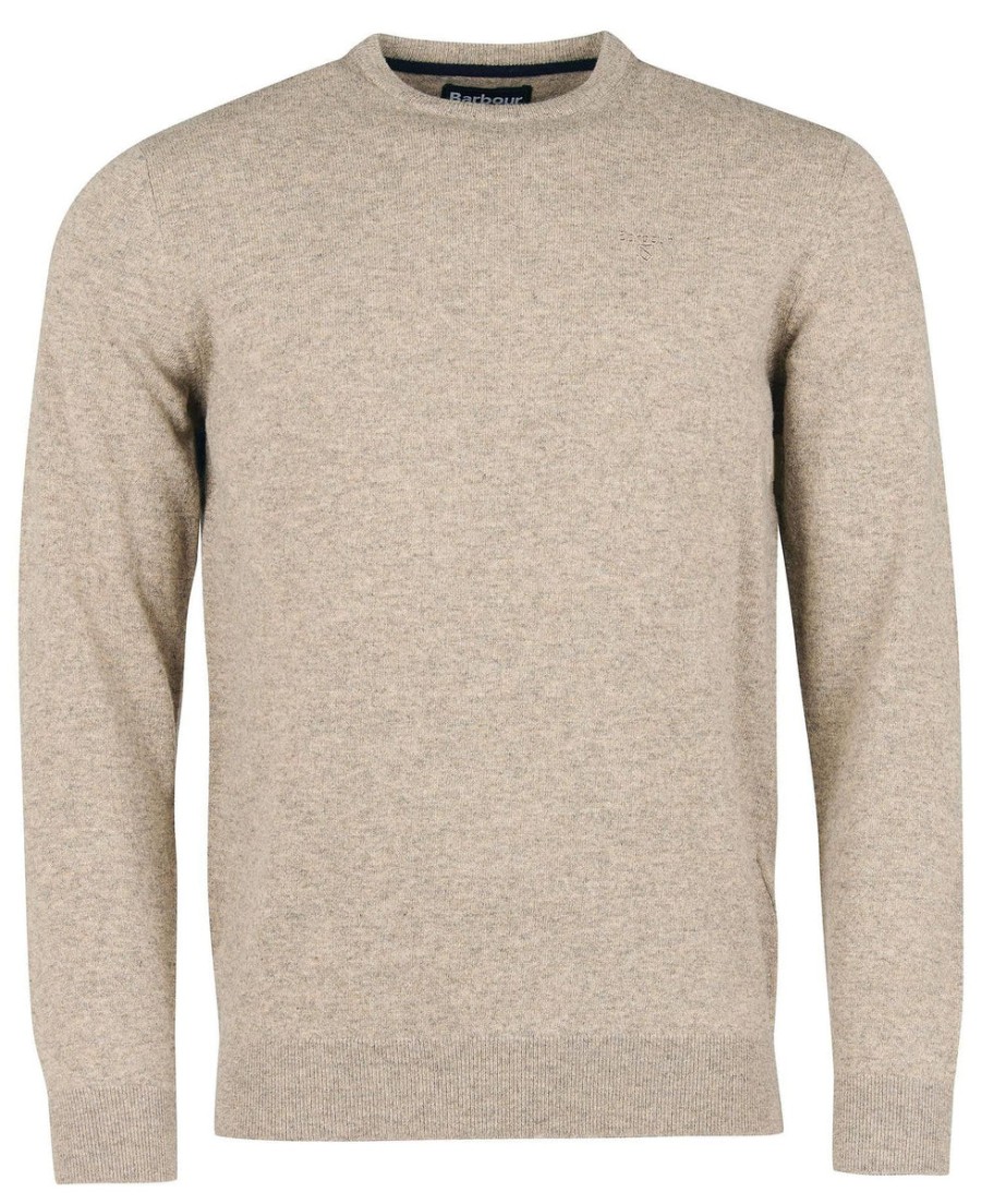 Men Barbour Barbour | Essential Lambswool Crew Neck Sweatshirt - Fossil