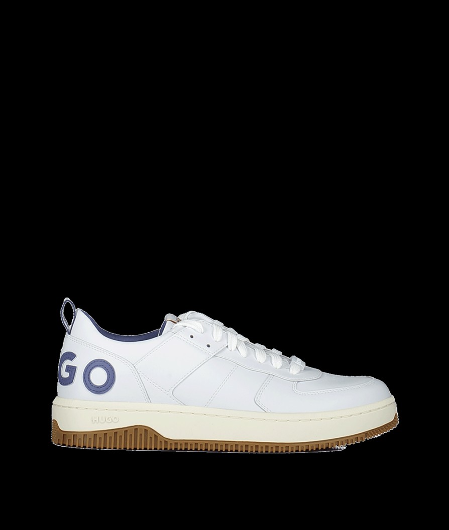 Men Hugo Trainers | Basketball-Style Trainers With Raised Logo - White