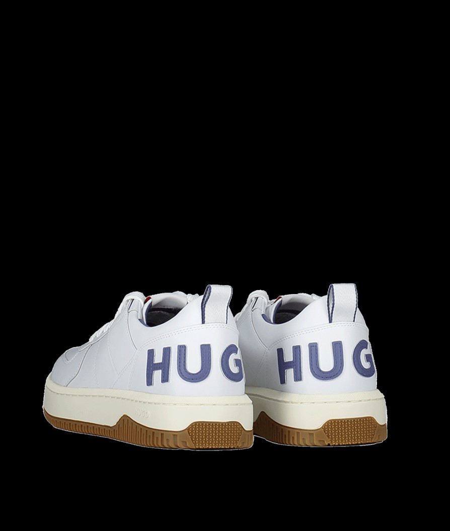 Men Hugo Trainers | Basketball-Style Trainers With Raised Logo - White