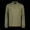 Men Mercery Polo Shirts | Legra Zip Neck Lux Jersey Polo Ls ? Khaki