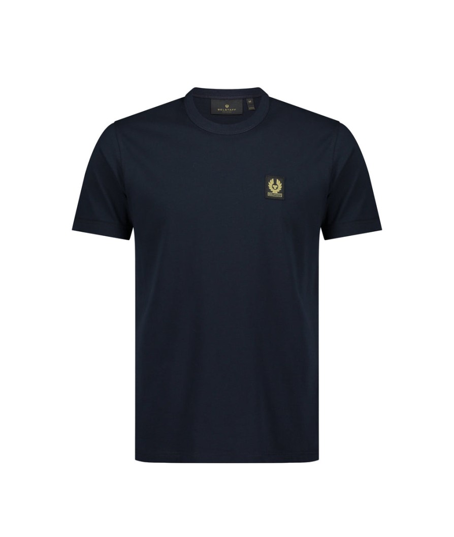 Men Belstaff T-Shirts & Vests | Cotton Jersey T-Shirt - Navy