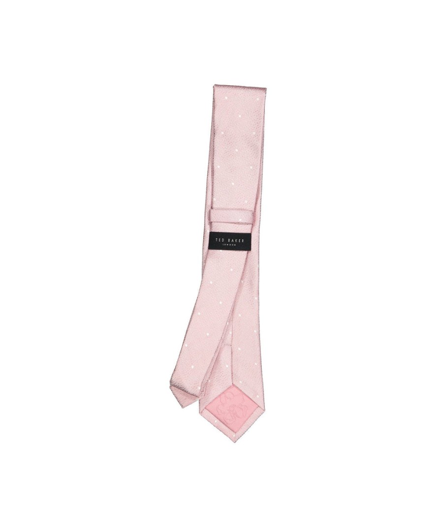 Men Ted Baker Ties | Curan Patterned Silk Tie - Pink