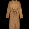 Women French Connection French Connection | Fawn Felt Coat - Tobacco Brown