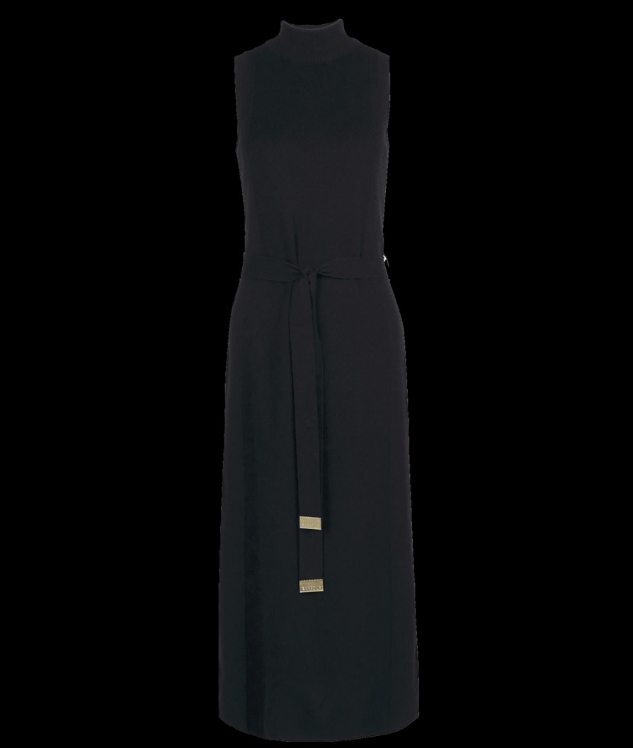 Women Barbour International Dresses | Velocete Midi Dress - Black