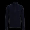 Men Boss Orange Knitwear | Zip-Neck Knitted Sweater - Navy