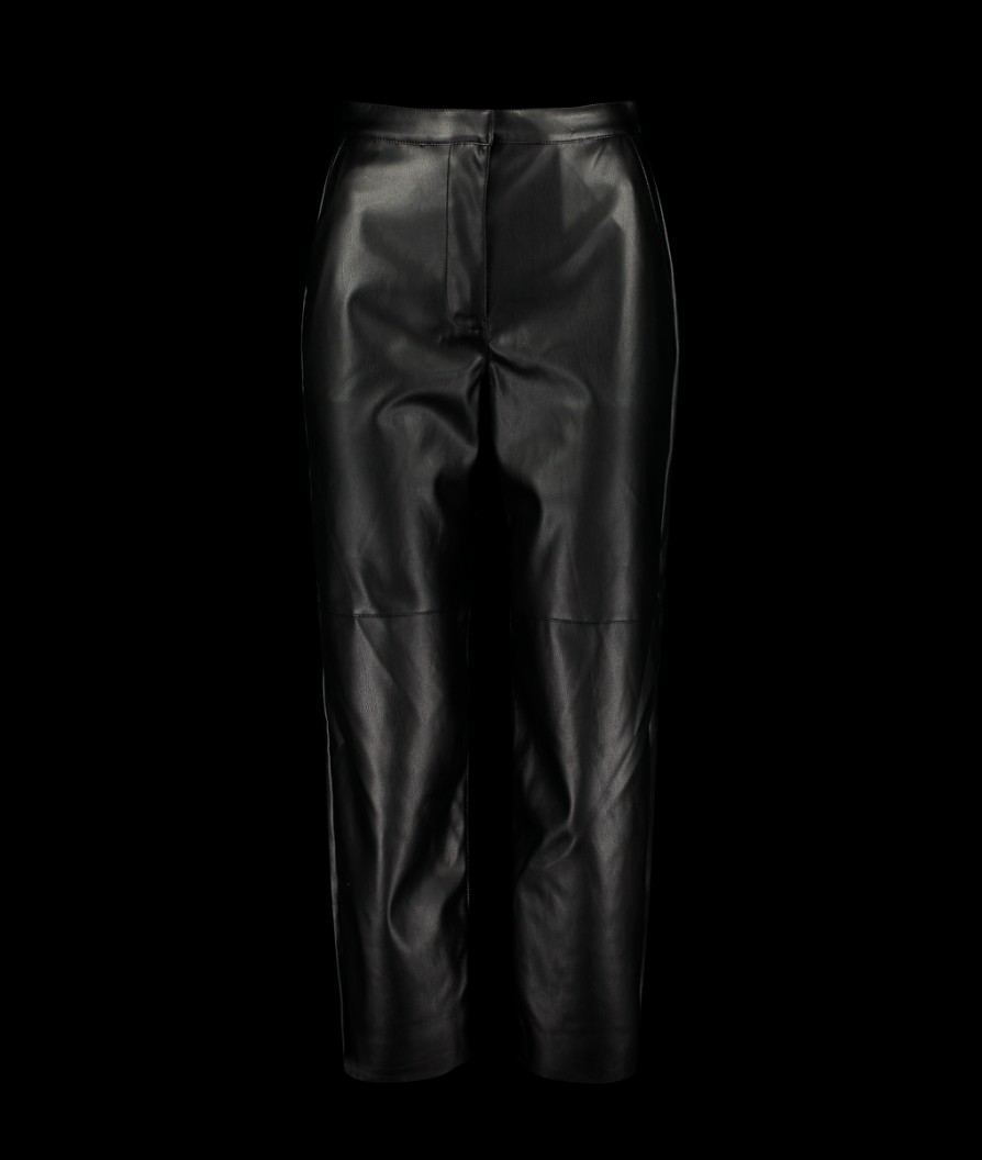 Women Great Plains Trousers & Leggings | Ania Faux Leather Trousers - Black