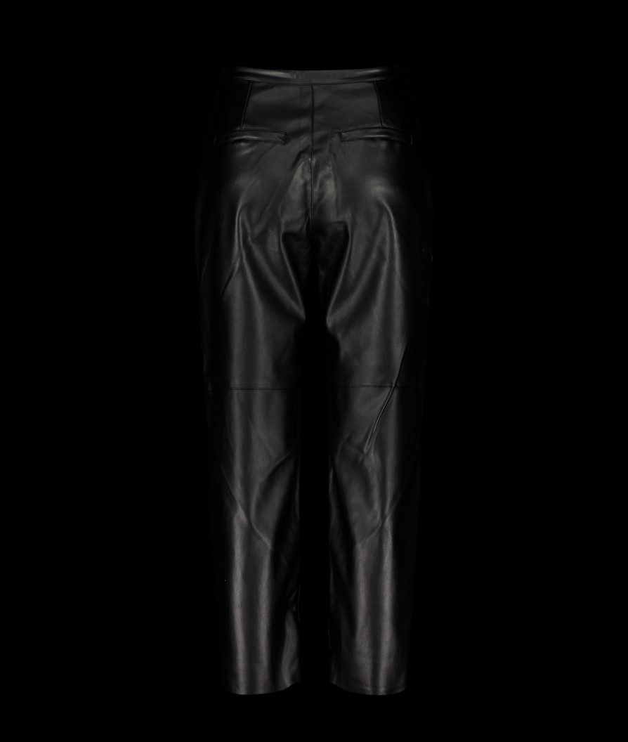 Women Great Plains Trousers & Leggings | Ania Faux Leather Trousers - Black