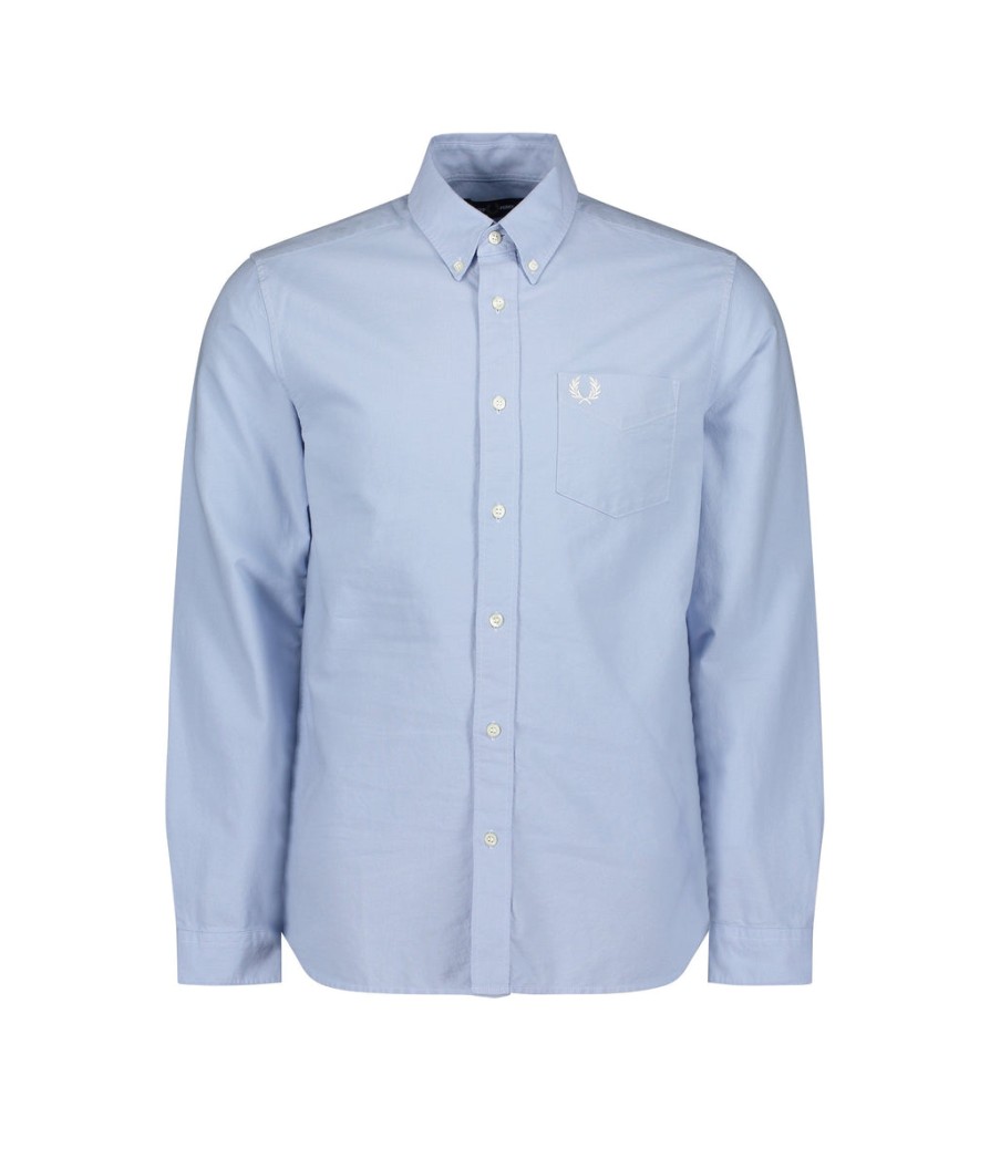 Men Fred Perry Fred Perry | Oxford Shirt - Light Smoke