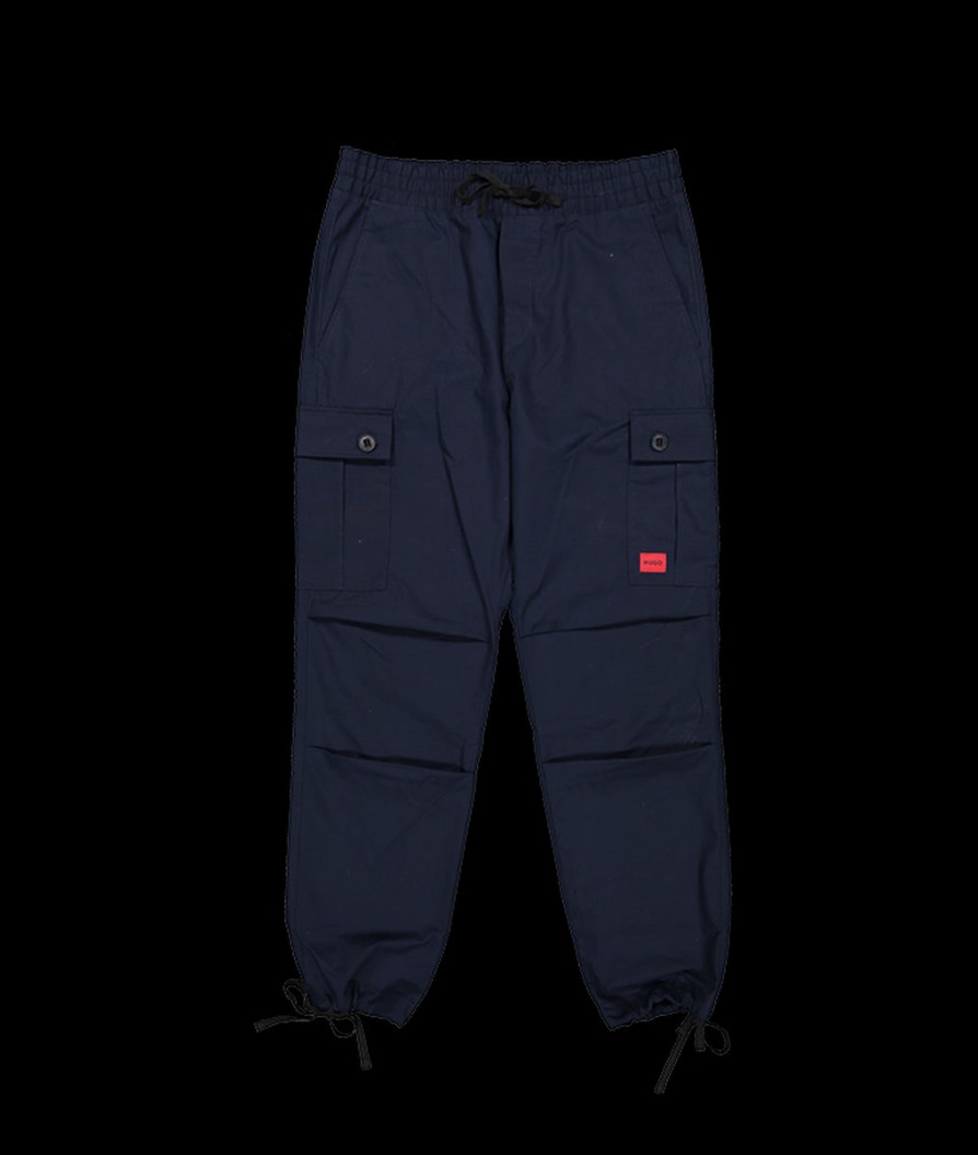 Men Hugo Hugo | Garlo233 Regular-Fit Cargo Trousers - Dark Blue