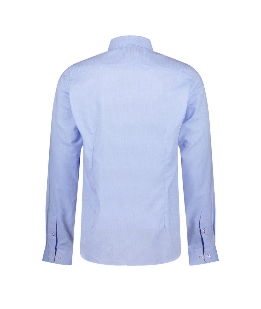 Men Ted Baker Formal Shirts | Soft Spot Slim Fit Shirt - Blue