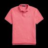 Men Polo Ralph Lauren Polo Shirts | Custom Slim Fit Mesh Polo - Red