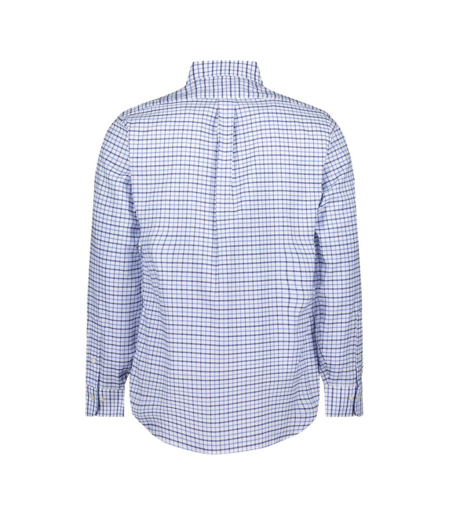 Men Polo Ralph Lauren Polo Ralph Lauren | Checked Custom Fit Shirt - Blue