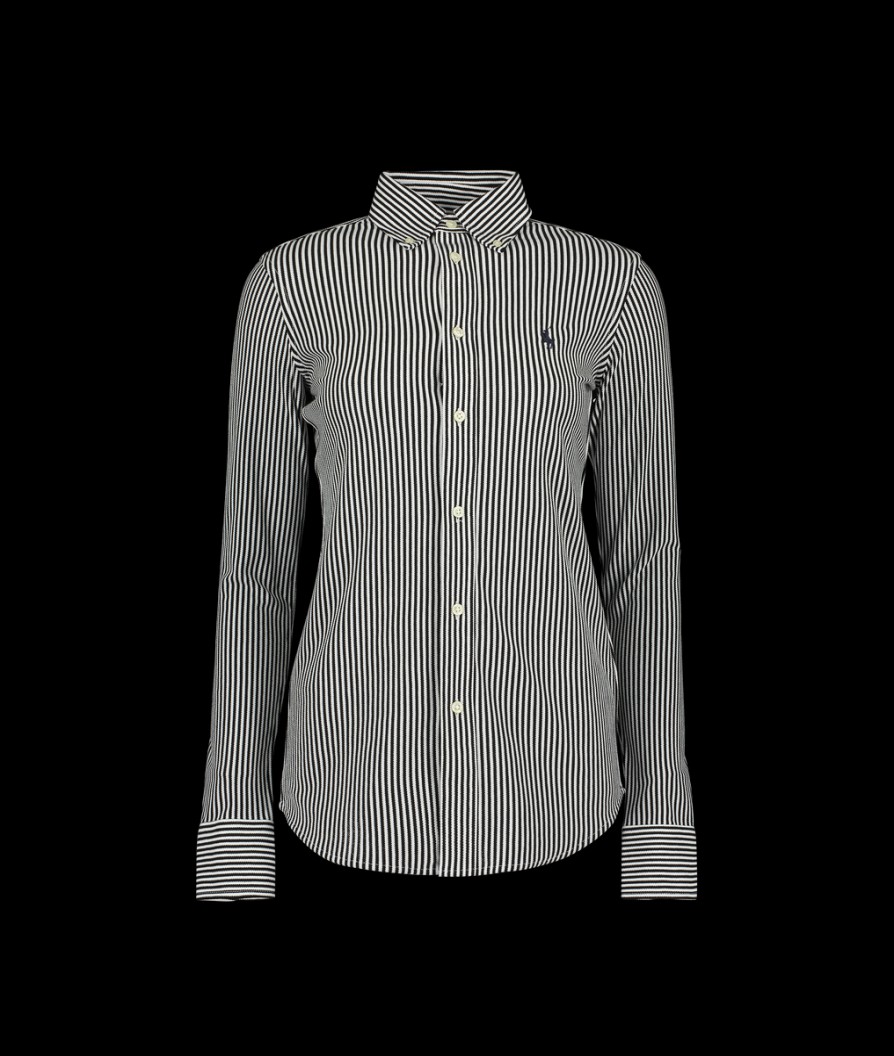 Women Polo Ralph Lauren Polo Ralph Lauren | Striped Cotton Shirt - Black/White