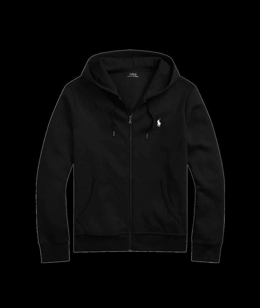 Men Polo Ralph Lauren Hoodies & Sweatshirts | Double-Knit Full-Zip Hoodie - Black