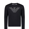 Men Emporio Armani Knitwear | Logo Knit - Navy