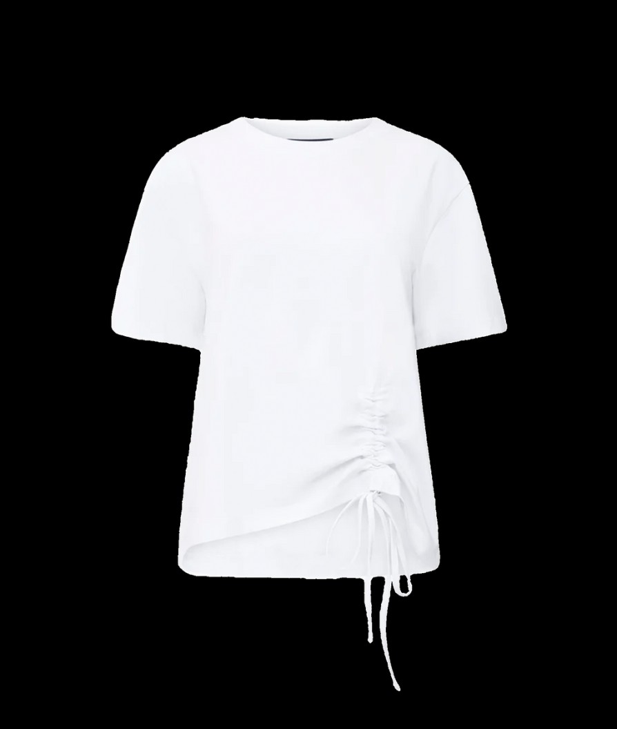 Women French Connection French Connection | Rallie Cotton Rouched T-Shirt - Linen White