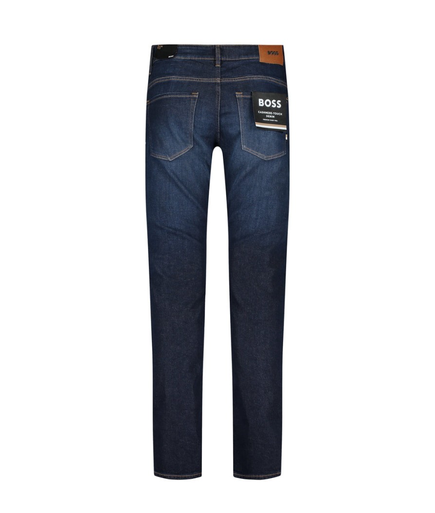 Men Boss Business Jeans | Delaware Slim Fit Jeans - Navy