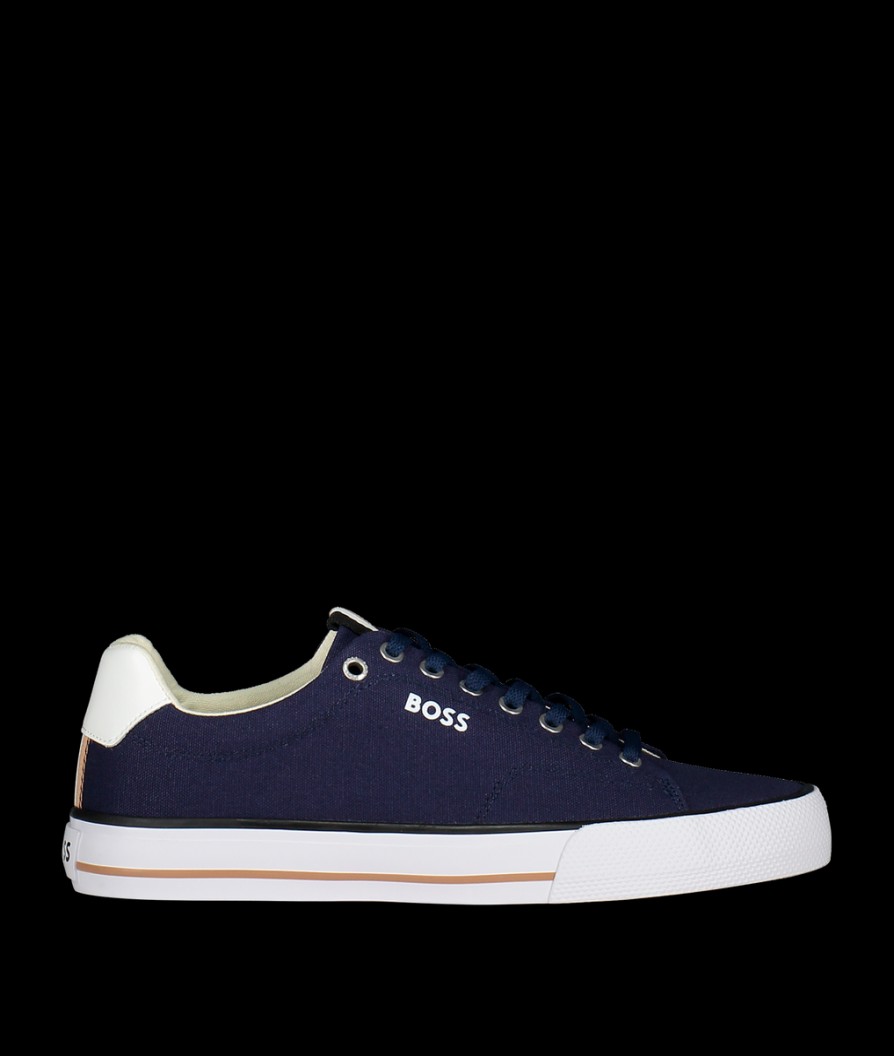 Men Boss Bodywear Trainers | Aiden Tenn Trainer - Dark Blue