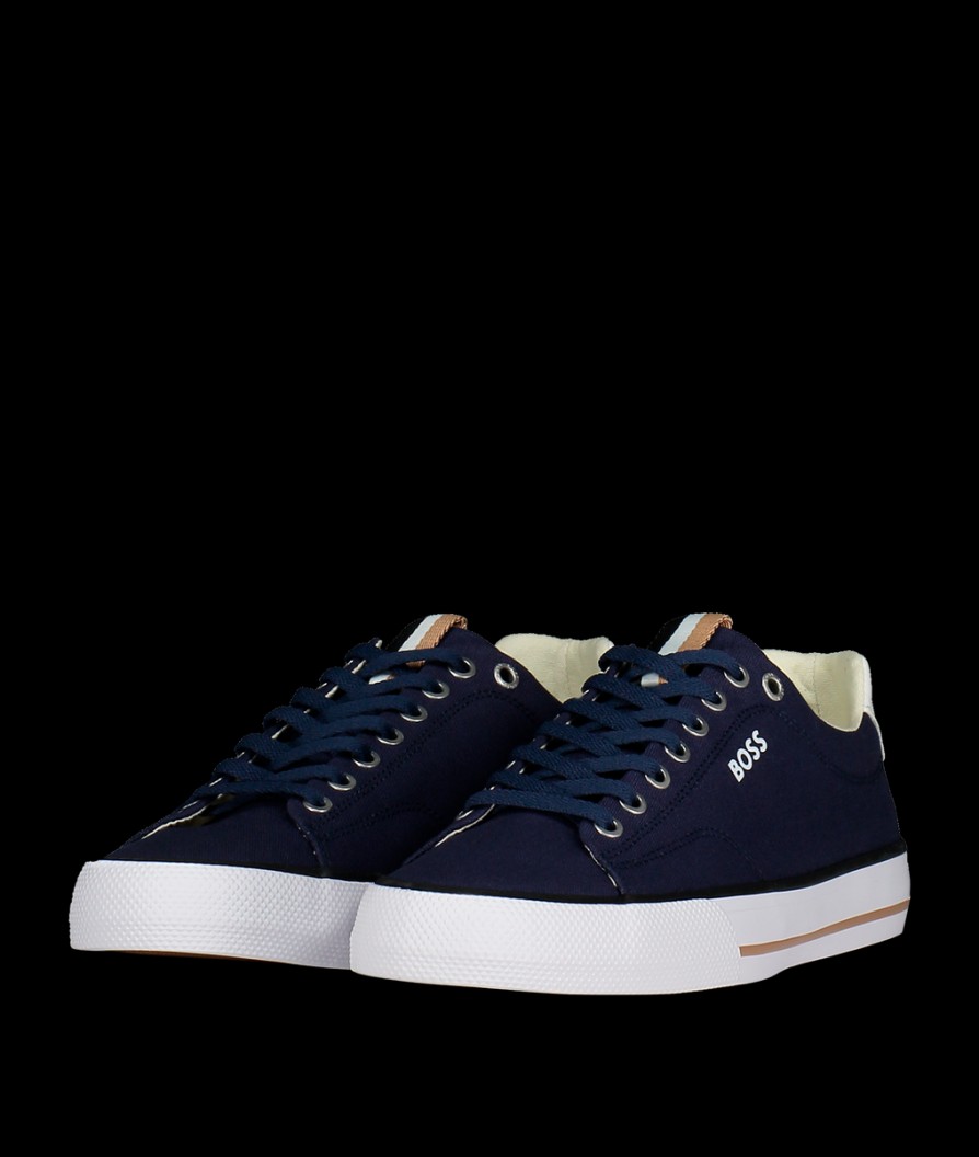 Men Boss Bodywear Trainers | Aiden Tenn Trainer - Dark Blue