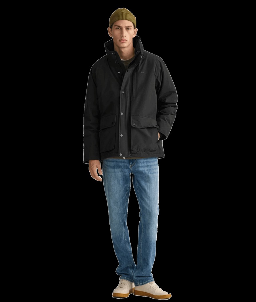 Men Gant Coats & Jackets | Mist Jacket - Black