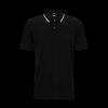 Men Boss Black Polo Shirts | Piket 40 Regular-Fit Polo Shirt - Black