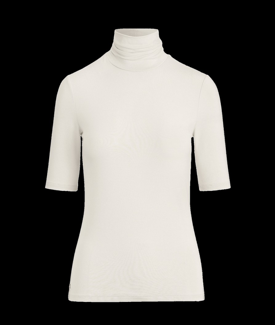 Women Lauren by Ralph Lauren Tops | Jersey Roll Neck Top - Mascarpone Cream