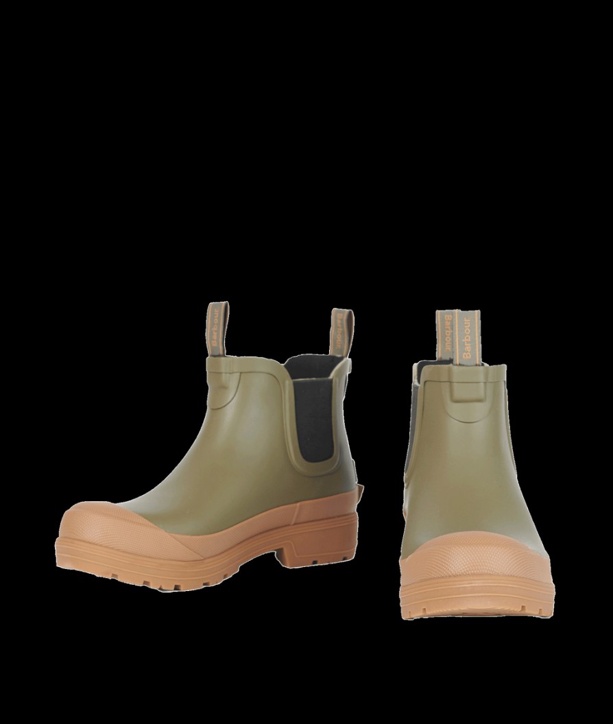 Men Barbour Boots | Storm Wellingtons - Olive