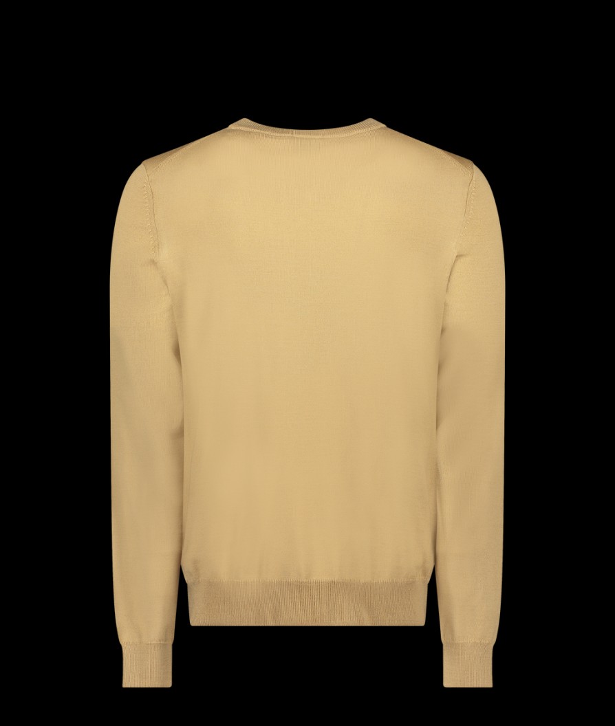 Men Boss Black Knitwear | Botto Sweater - Medium Beige