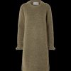 Women Selected Femme Selected Femme | Knitted Mini Dress - Dusky Green Melange