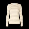 Women Selected Femme Selected Femme | Striped Long-Sleeved T-Shirt - Cream